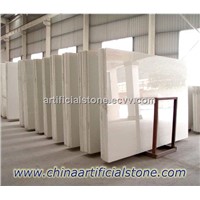 Pure White Crystallized Glass Stone Slabs, tiles, Countertops