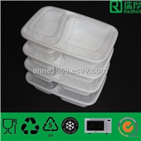 Two Compartments Plastic PP Food Container 1000ml