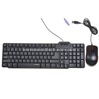 Wired keyboard and mouse combo
