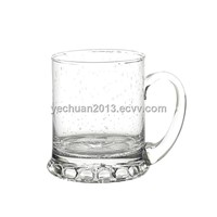 beer glass with bubble decoration