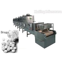 microwave drying and sterilizing machine for crude drugs (pills and tables)