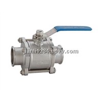 three piece clamping band ball valve