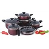 12 pieces aluminum cookware set in 2.0mm thickness