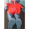 heavy duty chemical suits with rubber boots and gloves