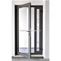 68mm Thermal break casement glass doors with CE certificate