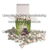 100%vicose compressed wipes/towel with color box packing