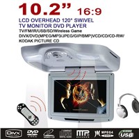 10.2'' Flip-down Car DVD Player with TV, FM, IR, USB, SD, Wireless game