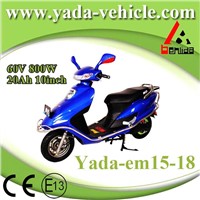 60v 800w 20ah 10inch drum disc brake mini sport style electrical scooter motorcycle (yada em15-18)