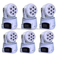 6X LOT White Case Factory Price e HOT 7* 12W 4IN1 RGBW High Brightness MINI LED Moving Head Wash