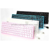 Boma-Kbn613 Brand 109 keys Wired Professional Gaming Keyboard Key Board PC Computer Peripherals