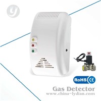 CE approved semiconductor sensor gas detector with shut off valve