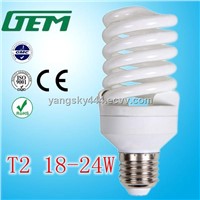 China Manufacturer T2 18W Full Spiral Energy Saving Lamp