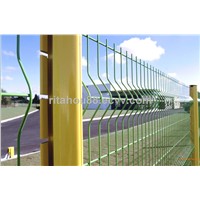 Galvanized and PVC coated welded wire mesh fence
