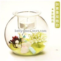 Glass Terrarium Vase Home Decorative Fashion Glass Candle Holder Glass Products China Supplier