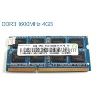 Original DDR3 1600 4G Ram for Notebook use