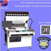 PVC label machine with 12 colors computer for programming