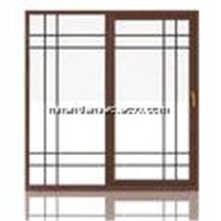 Sandwiched glass Style Sliding Door in 75 Series