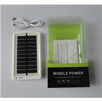 White 3000mAh (5V, 15Wh) USB Solar External Mobile Battery Backup Charger (MP-S3000B)