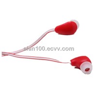 Wired ear phone with flat cable / Flat wire earphone