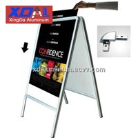 XD-J-D01 Aluminum lightweight snap frames double-side A frame folding poster stands
