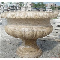 Travertine Bird Bath,Garden Granite Flower Pot