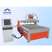 Multi-Heads CNC Router with Rotary Axis System-RayFine