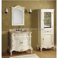 white solid wood bathroom wash cabinet modern style for HOT SELL