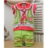 2014 summer new children's clothing infant quality printed cotton leisure suit pants suit