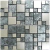 hot sell wall decorated metallic mosaic tiles mix glassmosaic tiles
