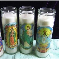 7 days glass religious candle