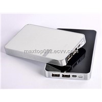 8000mAh Li-Polymer Power bank(metal wiredrawing+Piano Lacquer) for mobile phone