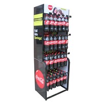 Carboard Beverage Display Rack/Metal Coco Cola Display Stand for Retail Store