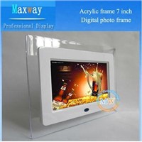 Digital photo frame with set time on/off and motion sensor lcd picture frame
