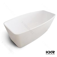 Elegant simooth surface freestanding solid surface bathtub