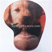 Fabric and Silicon Hand Rest  PC Mouse Mat