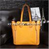 Hot selling top quality star style fashion business lady leather handbag in China