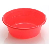 Round plastic basin used for food industry