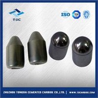 Tungsten carbide drill button for mining