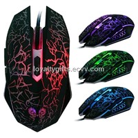 USB Wired Optical Computer Gaming Mouse 2400 DPI 3D Professional Game Mice With Colorful LED