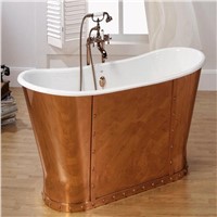 classic cast iron  bathtub with pedestal