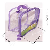 pvc zipper cosmetic pouch,pvc clear handle bag,pvc bag with hand