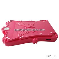 Crystal Mobile Power bank with Makeup Mirror