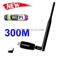 300Mbps 300M USB Wireless WiFi Adapter With External Antenna Computer & Networking Accessories