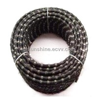 China 10.5mm 40beads Rubber and Spring Diamond Cutting Wire Saw for Concrete