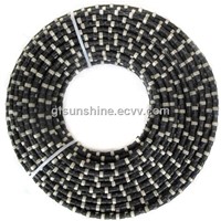 China 11.4mm Rubber Diamond Wire cutting tools for Granite Quarries