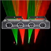 Hot Mini Laser Stage Lighting Four Head RGB or RGBY or RGB+UV Color Laser/Blue Laser Light