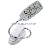 Mini 28 LED Light Clip Table Desk Lamps Flexible Reading White Light USB/Battery Lamp