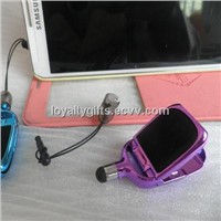multi function mobile phone accessories: holder, stylus, cleaner, handsfree plug