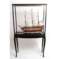 Display Case with Legs For Wooden Model Ship