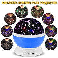 Best seller Romantic New Rotating Star Moon Sky Rotation Night Projector Light Lamp Projection with high quality Kids Bed Lamp
